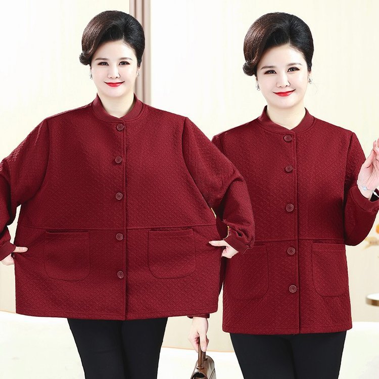 200kg mother autumn coat special body plus size middle-aged and elderly women's fat wife casual spring and autumn belly jacket