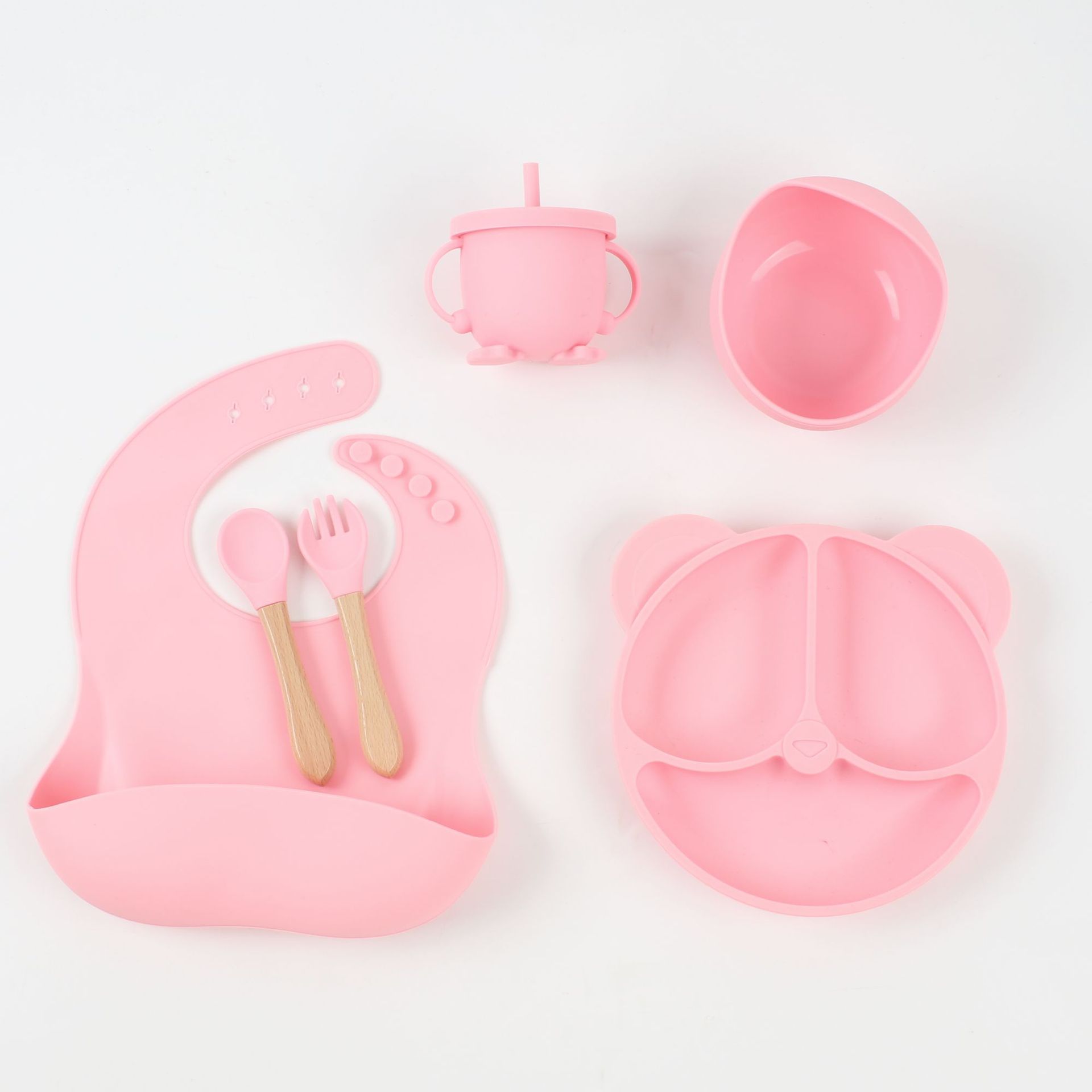 핑크나무 손잡이 고양이귀 6종 세트