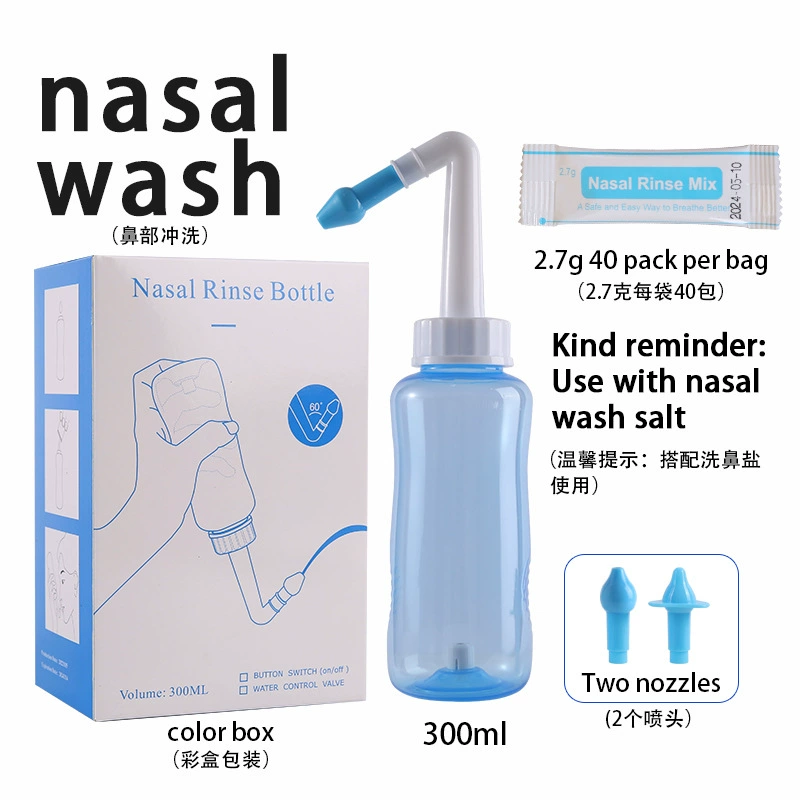 Трансграничный источник Полный английский носовой промыватель можно сочетать с 40 пакетами носовой соли nasal wash носовой промывной бутылки