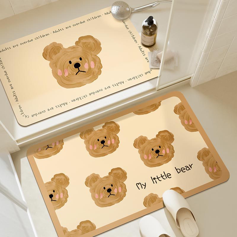 Soft Diatom Mud Floor Mat Bathroom Toilet Door Household Water-absorbent Non-slip Quick-drying Anti-fall Foot Mat in Stock