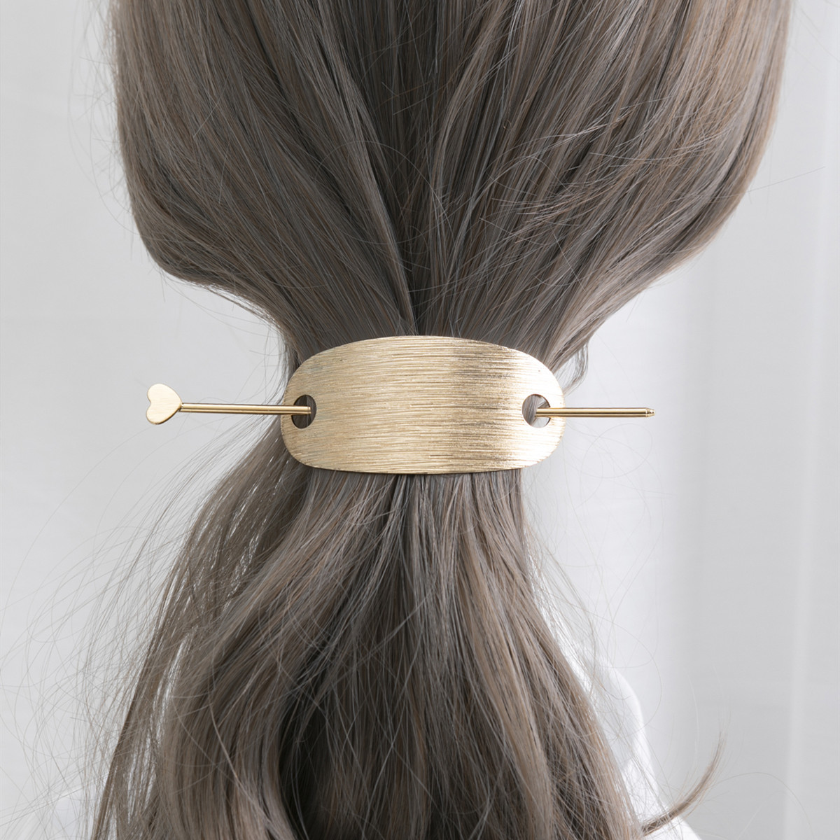 Estilo coreano aleación clip tocado exquisita horquilla de metal europeo y americano simple flecha perla horquilla rizador de pelo