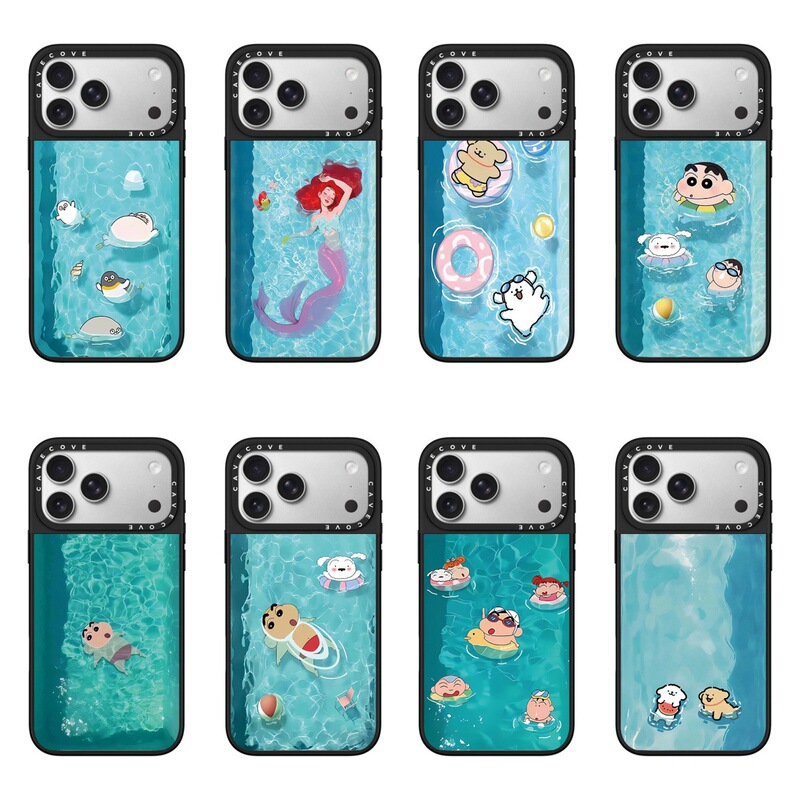 Swimming Pool Crayon Shin-Chan C Series Suitable for Apple 17 Pro Max Phone Case I5 Full Protection Anti-Drop 13 Cute 12 Magnetic