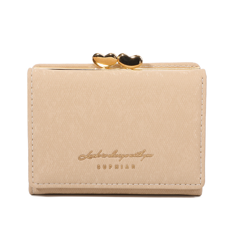 Nuevo multifuncional pu billetera de damas pequeña billetera de tres plegables bolsa de cambio de gran capacidad billetera de damas tela de algodón de alta calidad