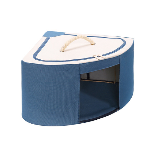 Paisiron original corner box Oxford cloth waterproof and moisture-proof fabric fan-shaped folding storage box for clothing and toys