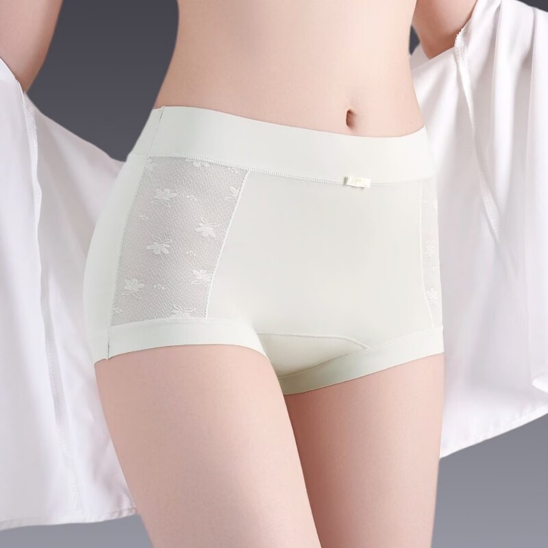 New Product, 5-Pack, Mid-High Waist with Slight Tummy Control, Comfortable Crotch, Lightweight, Women's Underwear, Ice Silk 607