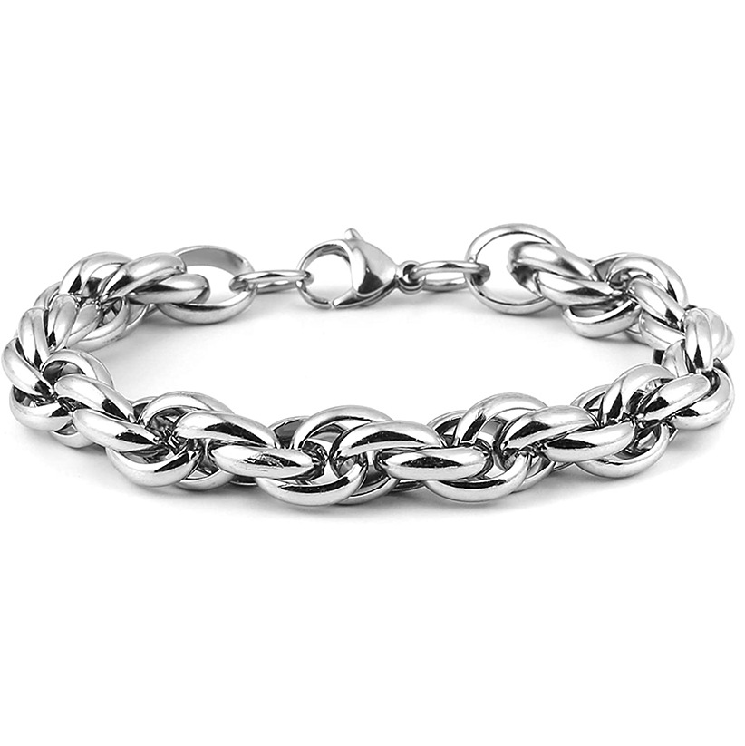 10g Weight Bracelets, Necklace Classification 1 Piece Quantity Daily, Street Occasion Stainless Steel, Titanium Steel Material Solid Color Pattern Men's Gender Plating Design Hip-Hop, Simple Style Style Hip-Hop Simple Style Solid Color Stainless Steel Titanium Steel Plating Men's Bracelets Necklace Men Cuff & Bangle 无