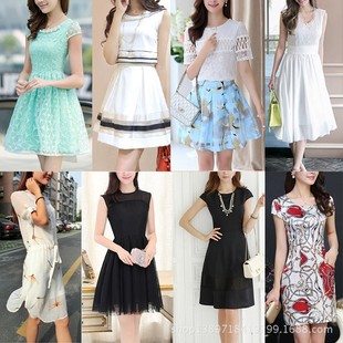 Spring and Summer Miscellaneous Women's Dresses Clearance Processing Withdrawal Brand Women's Clothing Supply Wholesale Physical Live Broadcast Clearance