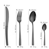 Tableware stainless steel, set home use, increased thickness, 4 pieces, wholesale