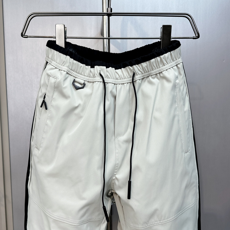 Trendy brand work for men in spring summer, thin fit, loose fitting, ankle tied, casual cropped pants, Korean version,_voghion.com