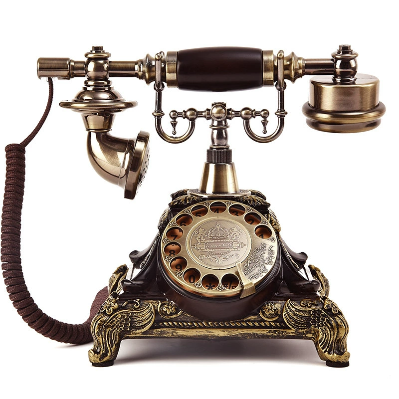 Европейский ретро-роторный телефон, домашний стационарный телефон, американский модный креативный проводной старомодный антикварный стационарный телефон