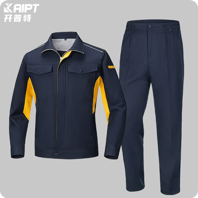 Мужской рабочий костюм в стиле колор-блок на весну и осень с вышитым текстом, униформа механика из полиэстера и хлопка, защитная одежда для рабочих мастерских, спецодежда для мастерских.