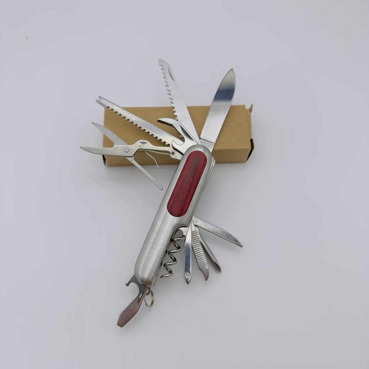 厂家直销可定制户外工具实用多功能小刀11功能军刀瑞士刀礼品小刀