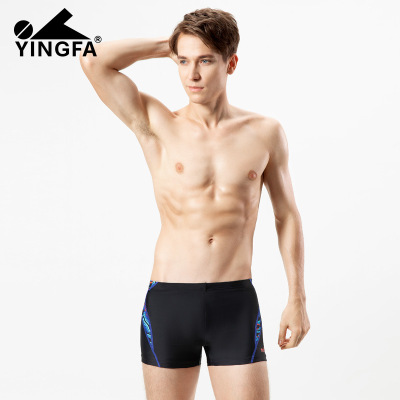 yingfa英發男士泳褲運動平角大碼溫泉遊泳褲時尚速幹沙灘褲遊泳衣