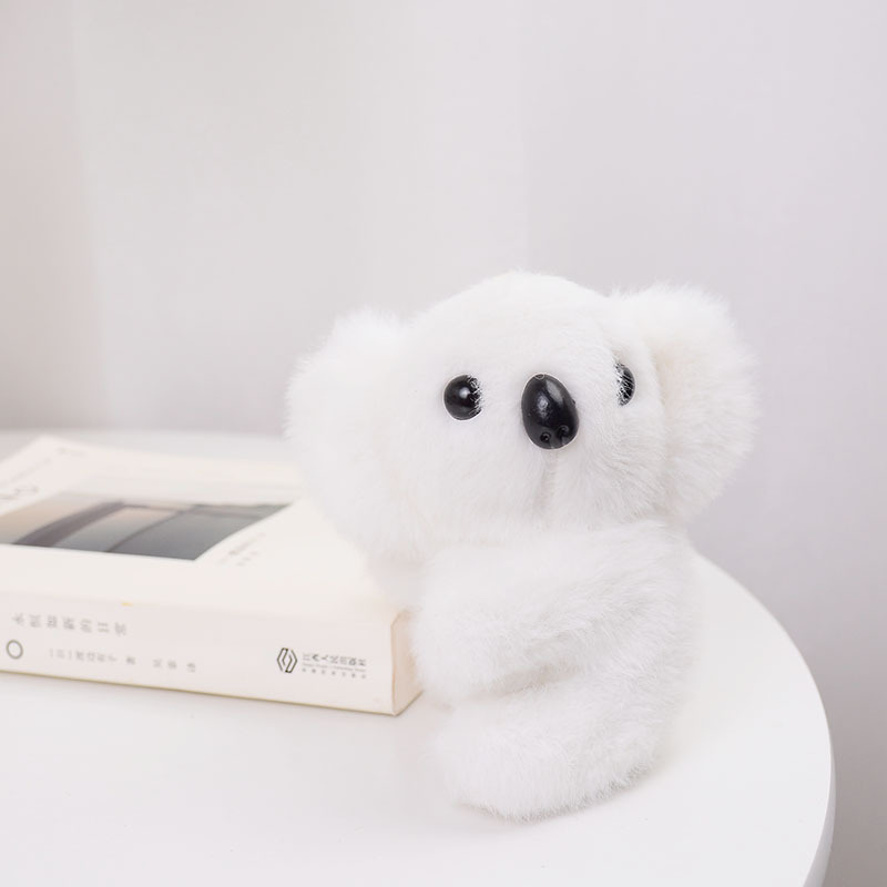 Dibujos Animados lindo Koala de juguete de peluche pequeña muñeca mochila colgante llavero muñeca mini muñeca máquina de regalo