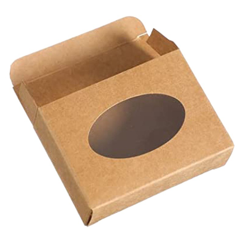 Caja de avión de papel kraft transfronteriza, ventana de jabón hecha a mano, caja de papel hueca, tarjeta blanca, tarjeta negra, mini caja pequeña de joyería al por mayor