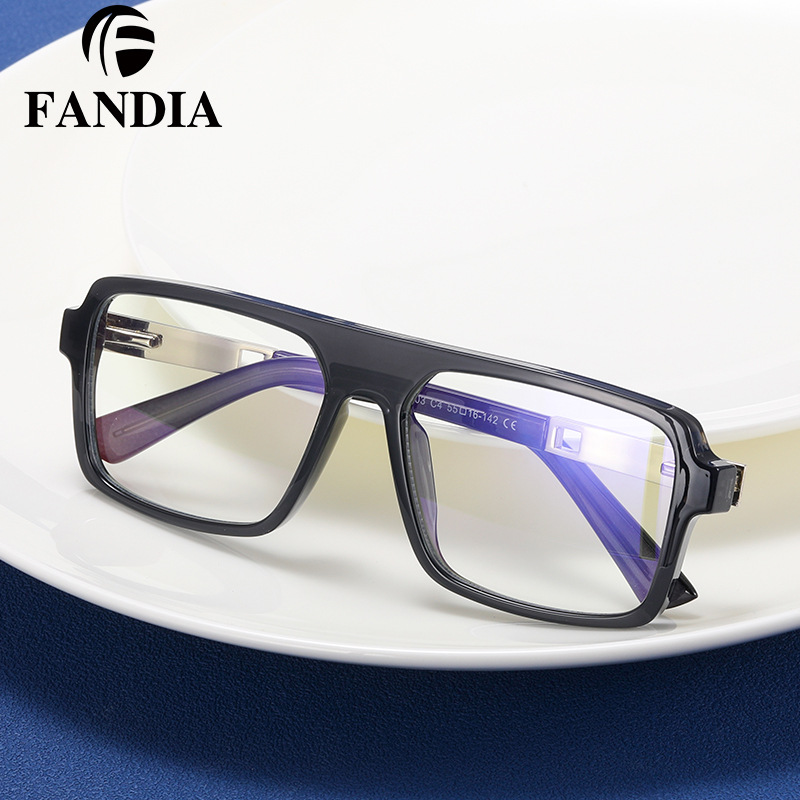 93503 Comercio exterior nuevo retro anti-azul gafas de luz de los hombres ocasionales de negocios gafas cuadradas ultra ligero TR90 marco de la moda