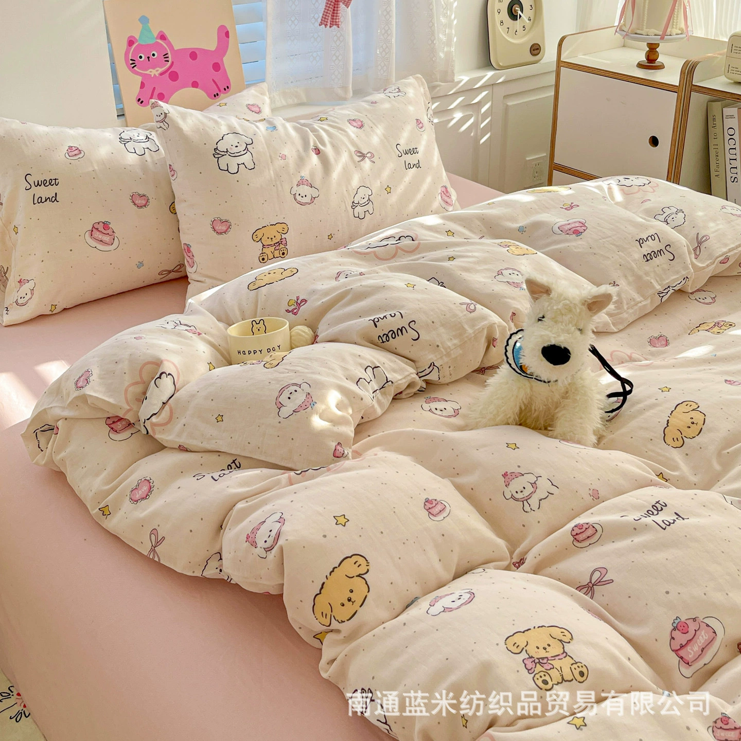 Набор простыней (Hello Kitty) 3–4 предмета, разные принты, размеры 150/180/200/120/150 см
