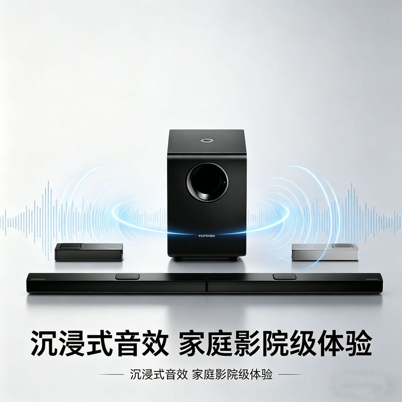 Wall-Mounted Soundbar Dolby Atmos 740W Wireless Subwoofer Home Theater Set Bluetooth Speaker