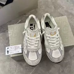 William Chan's Same Style Small Dirty Shoes for Couples, Mesh Distressed Stars, Retro Dirty Shoes, Thick Soles, Versatile Casual Sports Shoes