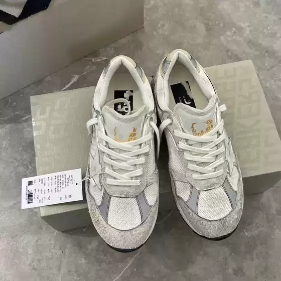 William Chan's Same Style Small Dirty Shoes for Couples, Mesh Distressed Stars, Retro Dirty Shoes, Thick Soles, Versatile Casual Sports Shoes