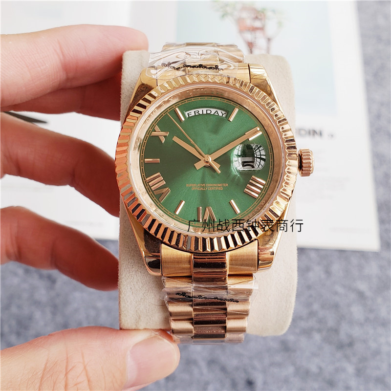 Log Watch Men's Dd Dual Calendar Mechanical Watch Day-Date Type Fully Automatic Mechanical Automatic Winding Danny Lu Watch