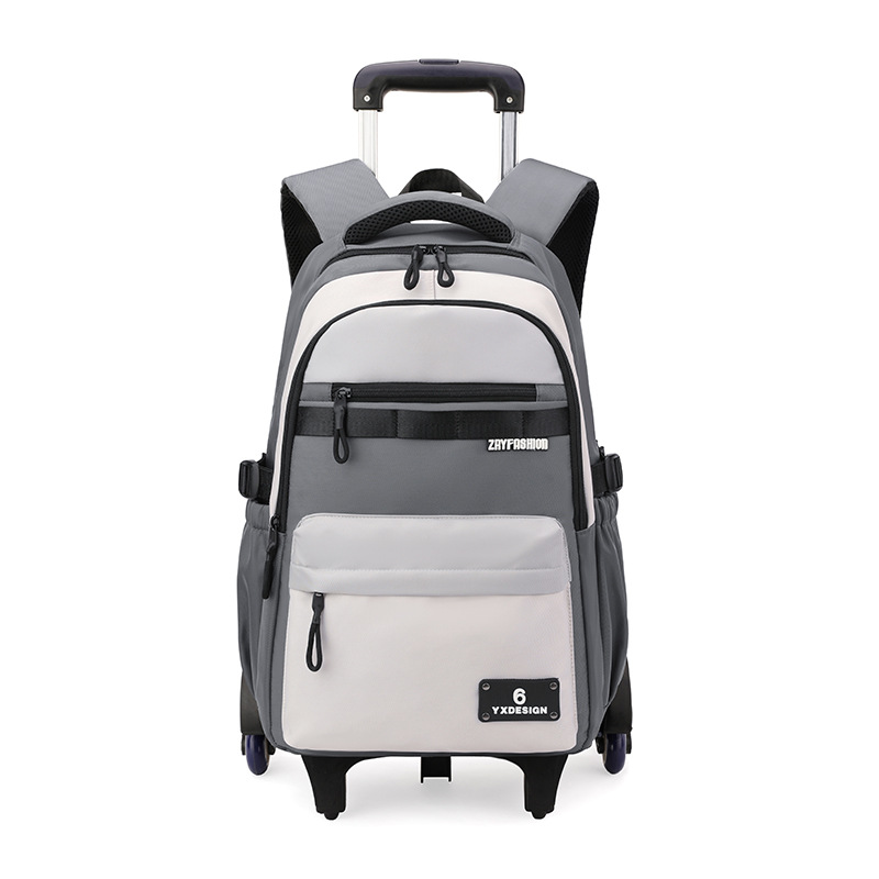 Mochila escolar natural de barra de arrastre de pescado de gran capacidad para estudiantes de secundaria