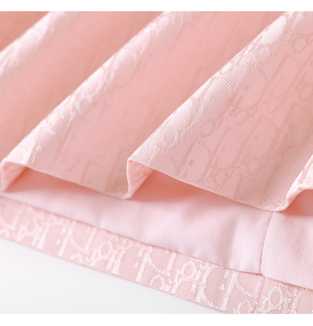 Đầm ngắn tay thắt eo jacquard kiểu dáng thanh lịch mùa hè — màu hồng chi tiết 26