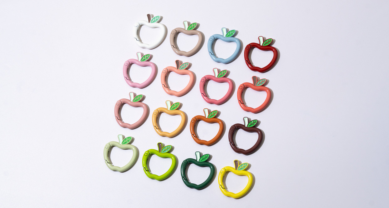 Alloy Material Apple Pattern Stoving Varnish Design Cute, Sweet Style 10 PCS/Package 30.5*27.5mm Alloy Apple Connecting Ring Jump Ring