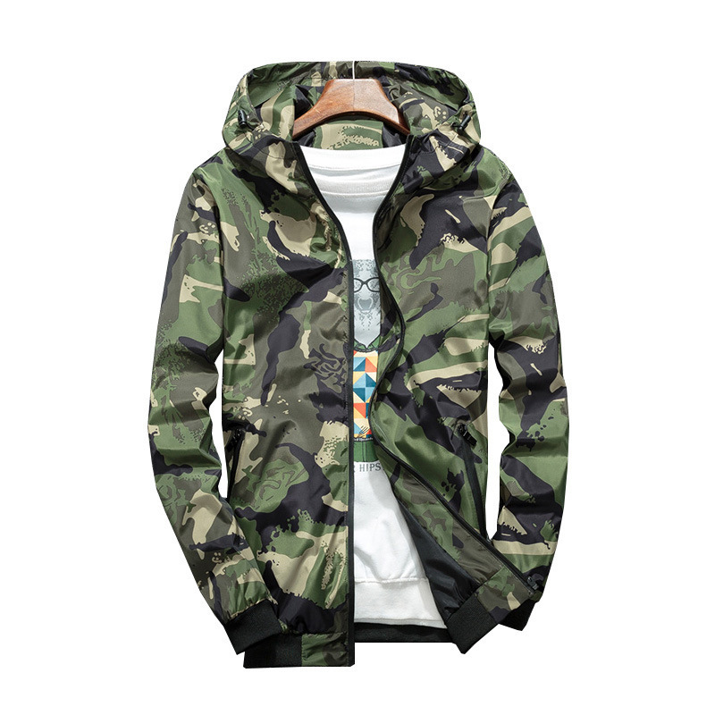 Cross-Border Purchase Camouflage Jacket Men's Fashion Thin Hooded Student Sports Class Uniform Couple Style Trendy Cross-Border Purchase Camouflage Jacket Men's Fashion Thin Hooded Student Sports Class Uniform Couple Style Trendy