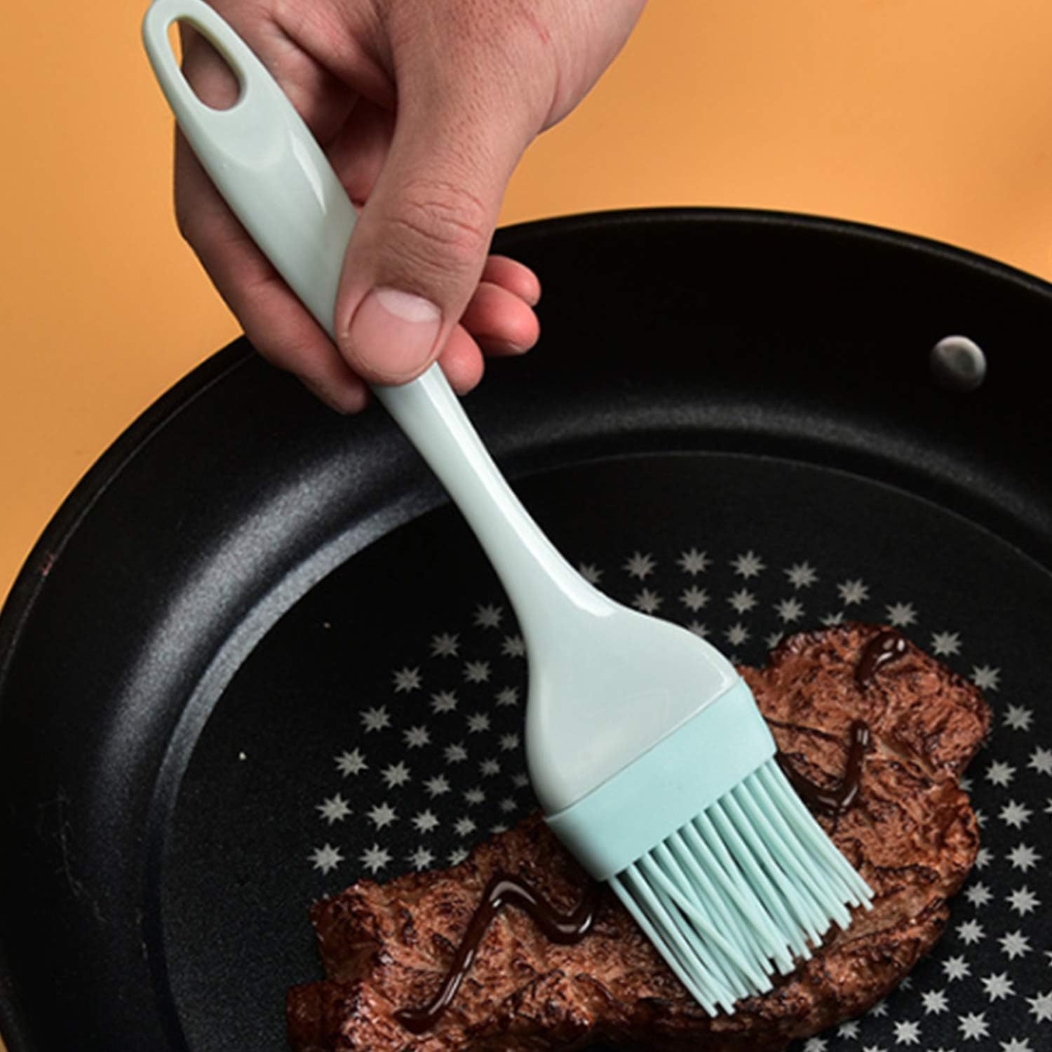 Stok 3 Parçalı Silikon Kazıyıcı Seti Spatula Fırça Seti Yüksek Sıcaklığa Dayanıklı Kek Fırın Aracı Seti