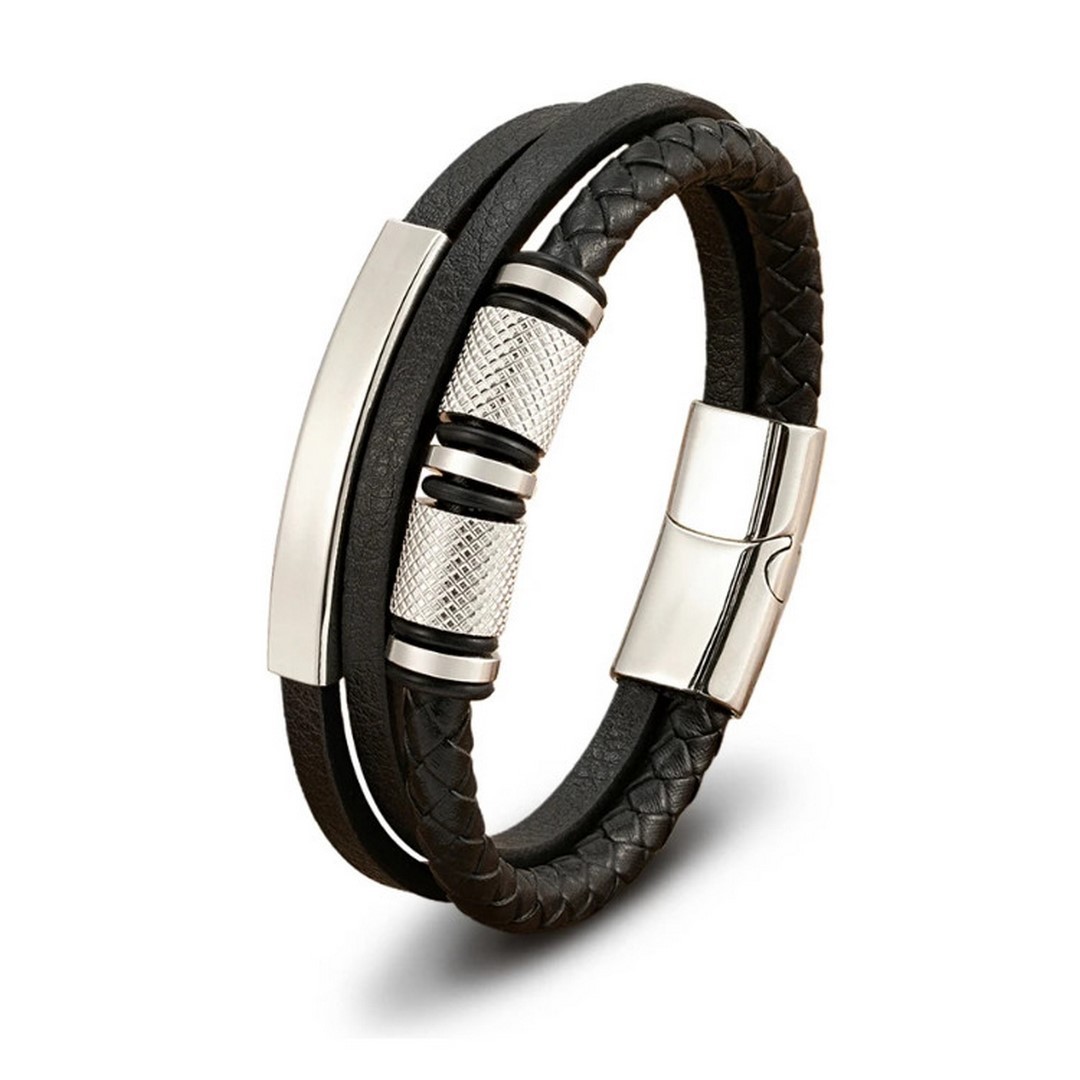 Men’s Braided Leather Bracelet, Waterproof & Hypoallergenic, Comfortable Daily Wear. Classic Rugged Style, Symbol Of Courage & Taste. A Warm, Meaning_voghion.com