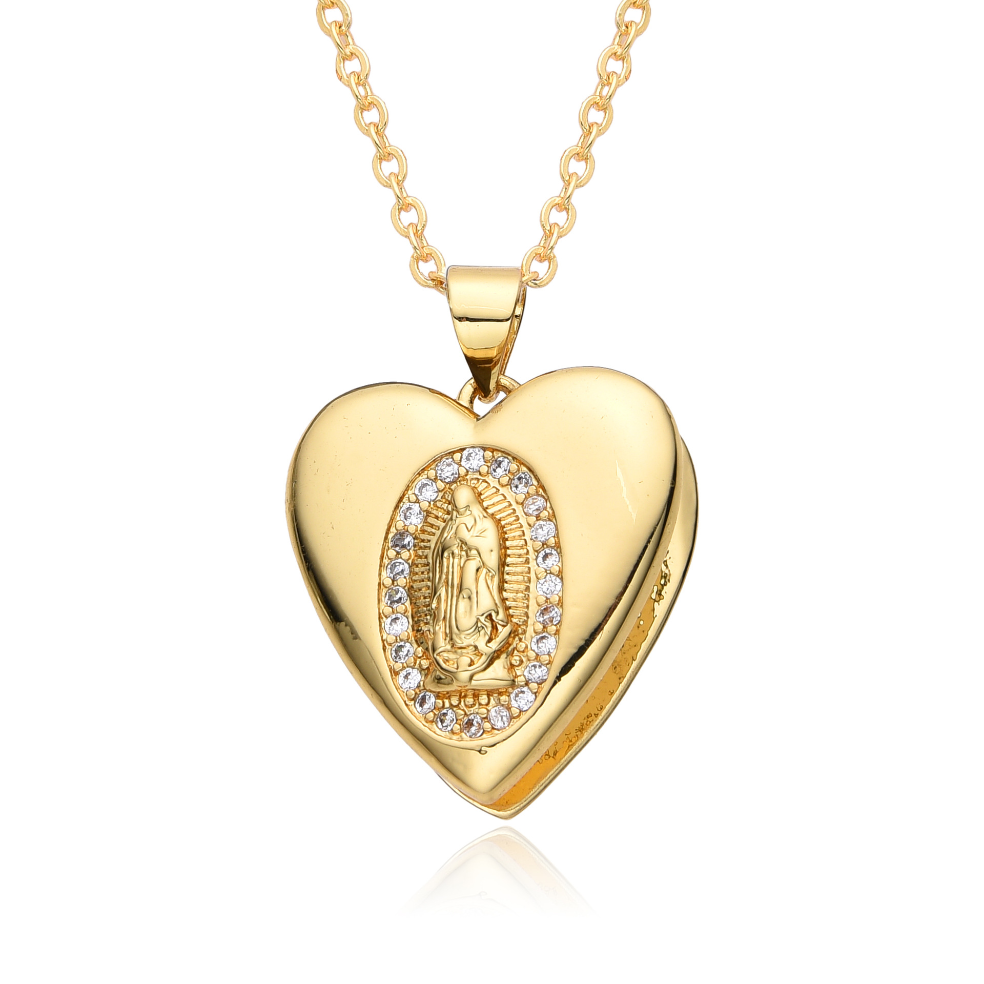 Women's Gender Copper Elegant Simple Style Heart Shape Pendant Necklace