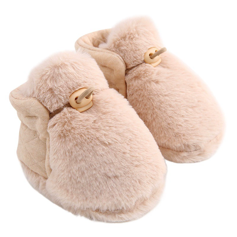 Зимний утолщенный плюшевый чехол для ног на флисовой подкладке для новорожденных, детская обувь с мягкой подошвой, теплая обувь для малышей Мао