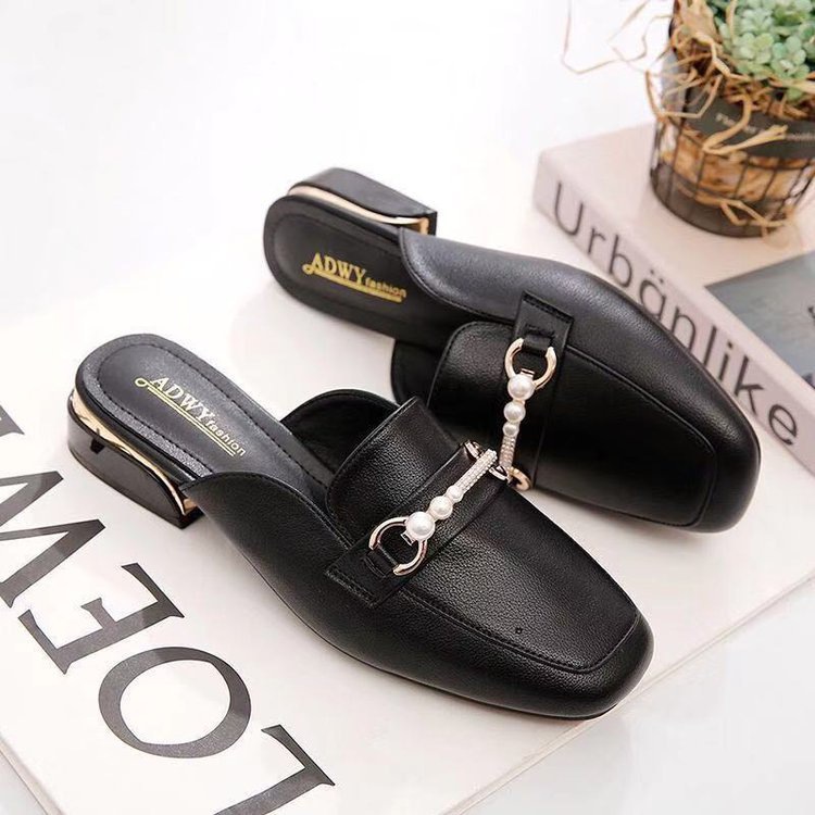 2026 primavera y verano zapatos cuadrados de tacón grueso y medio para niños pequeños zapatos mueller fragrantes