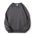 Iron gray velvet crew neck sweatshirt