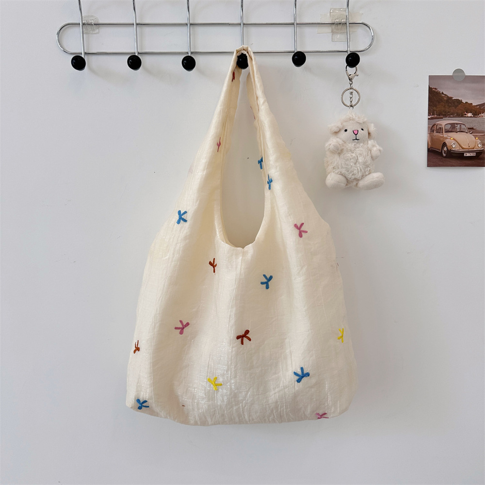 Cherry, Bow Knot Pattern All Seasons Season Women's Polyester Cherry Bow Knot Cute Square Open Shoulder Bag