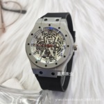 外贸新款镂空理查德时尚腕表跨境男士手表礼品表硅胶带运动手表