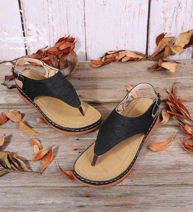 Damen-Sandalen, Reise-Party, synthetische orthopädische Flip-Flops mit Fußgewölbeunterstützung_voghion.com