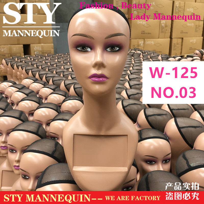 STYヘッドモデルメーカー直販かつらモデルの女性帽子モデルのダミーヘッドモデルのショーウインドーに模型道具を展示します。|undefined