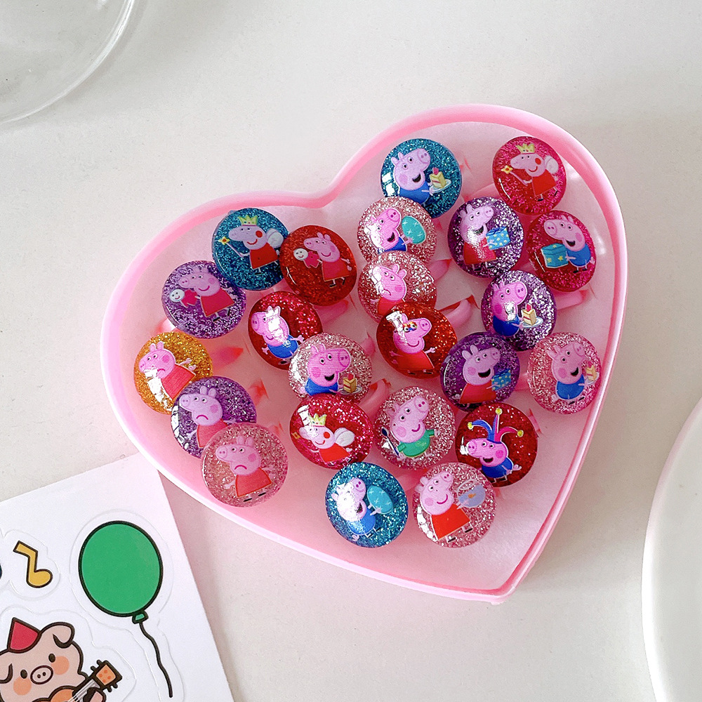 Nuevo anillo para niños sirena anillo para niños una caja de anillos de joyas para niñas juego de juguetes para niñas