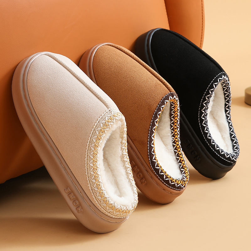 Pantuflas de algodón cálidas para invierno, estilo étnico, casuales, ligeras, para hombre y mujer, para uso en exteriores image 4