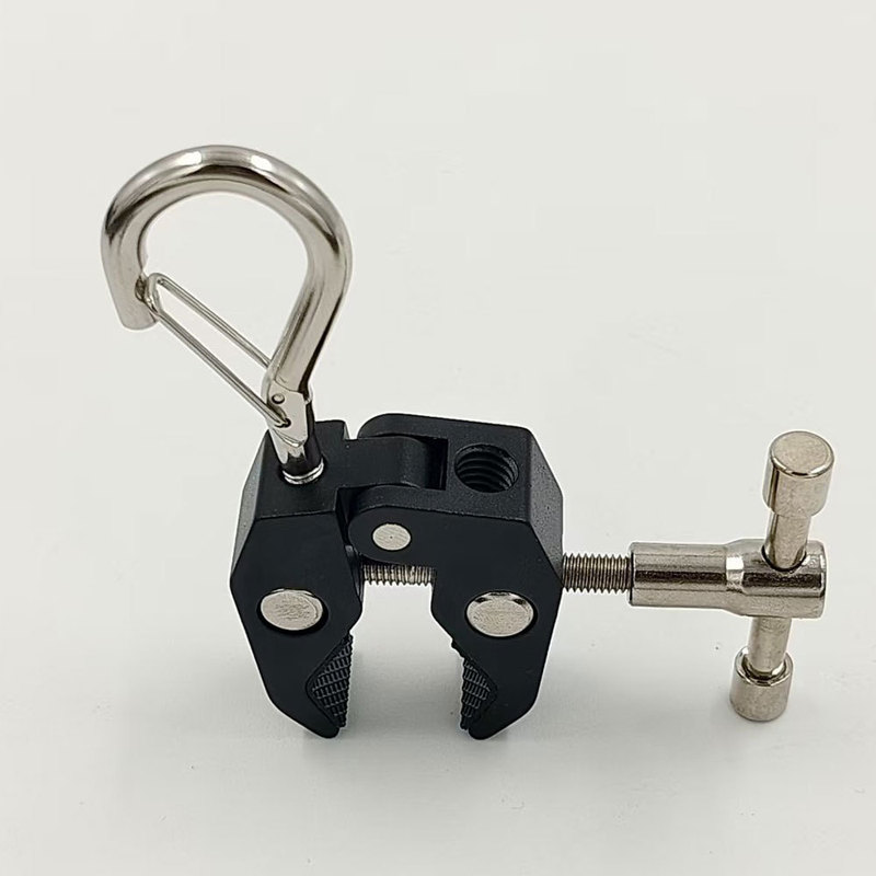 Wholesale In-Stock Phone Holder Tripod Metal Crab Claw Clip Safety Hook Hanger Accessory