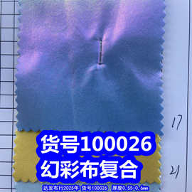 100026#幻彩布复合、烫金布料细纹布料幻彩布