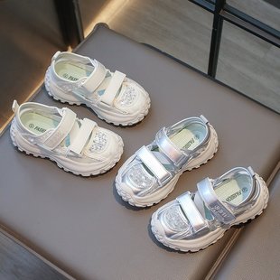Girls' Sandals Summer 2025 New Children's Sports Sandals Baotou Spring and Autumn Big Children's Net Shoes Girls Beach Shoes