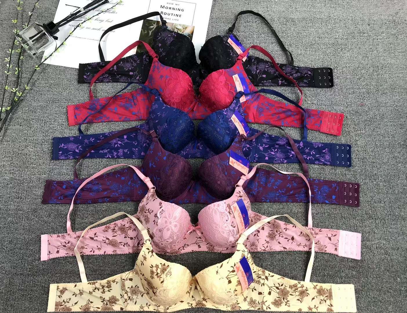 Comercio exterior nuevo exterior europeo y americano ropa interior de las mujeres individuales cómodo con anillo de acero más tamaño sujetador fábrica al por mayor