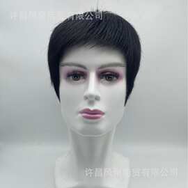 男士女士假发真人发毛坯假发片头套修剪时尚成品按图片发型短发