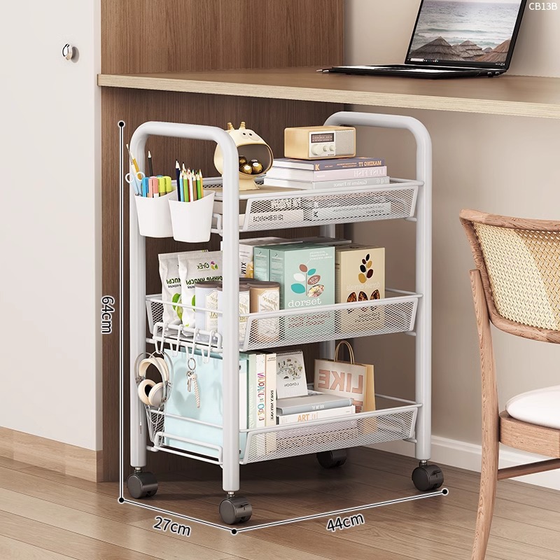 업그레이드된 3단 화이트 [행잉버킷+도르래+후크]