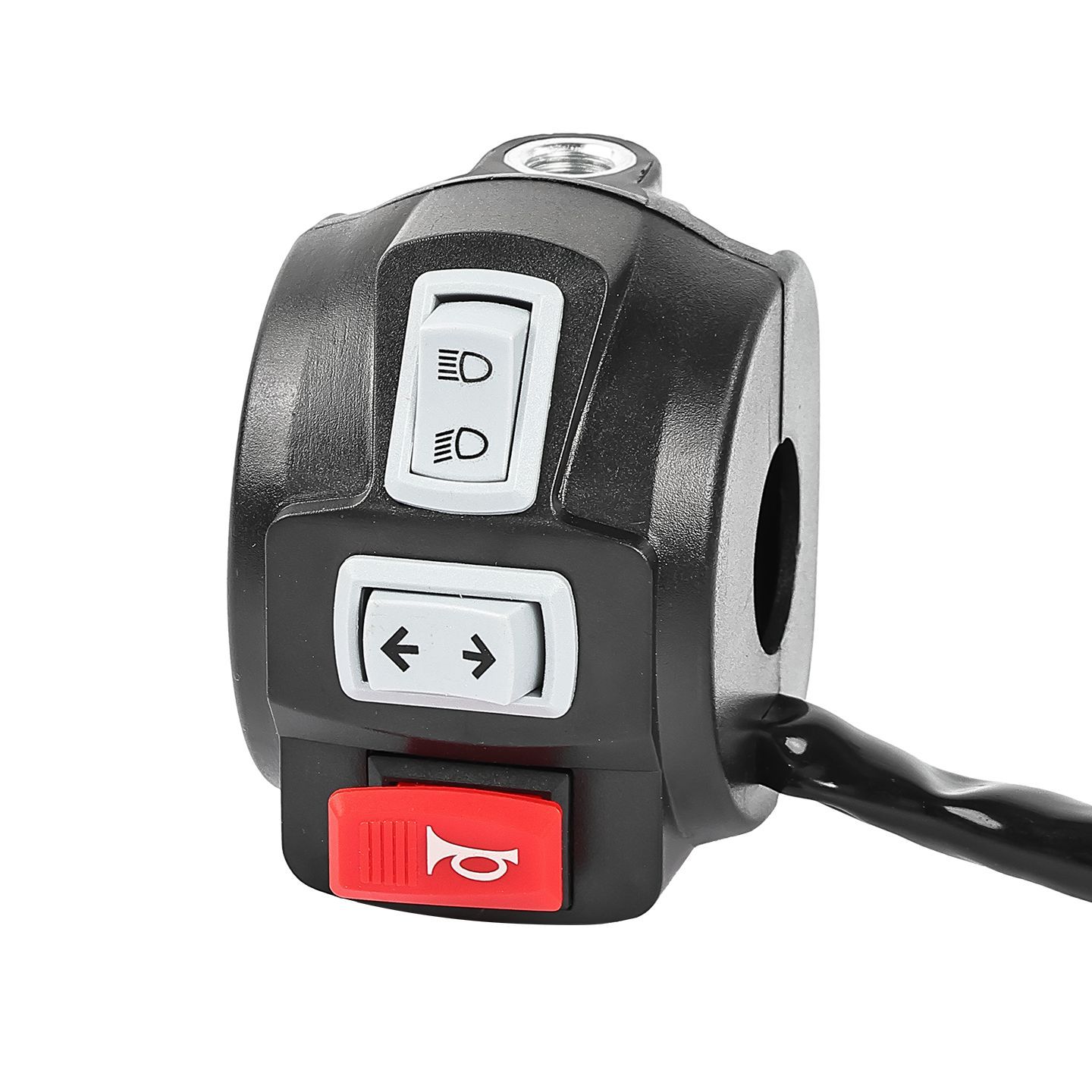 interruptor combinado de doble parpadeo para faro de buzina de triciclo eléctrico de dirección izquierda y derecha, asiento de manija integrado de carcasa de plástico para vehículo eléctrico