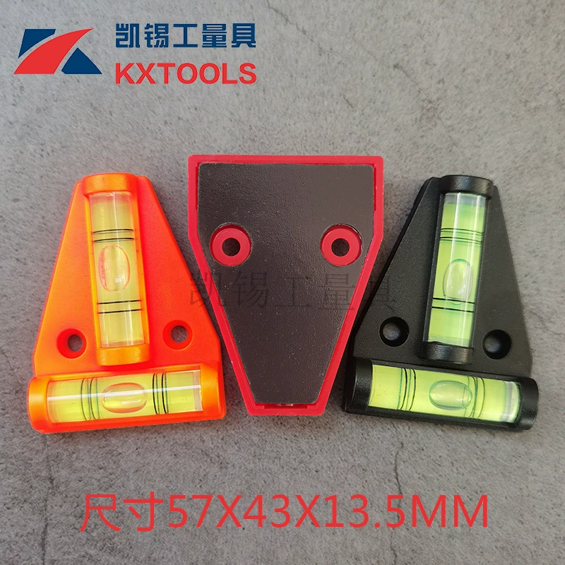 Резиновый магнитный Т-образный уровень горизонтальный пузырьковый с магнитным пузырьком с винтом отверстия для выравнивания