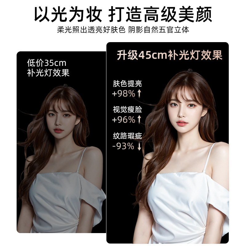 Lámpara de belleza en vivo de 18 pulgadas, LED de gran tamaño, celebridades de Internet, transmisión en vivo, fotografía profesional, luz de relleno, luz de iluminación de anillo, fábrica